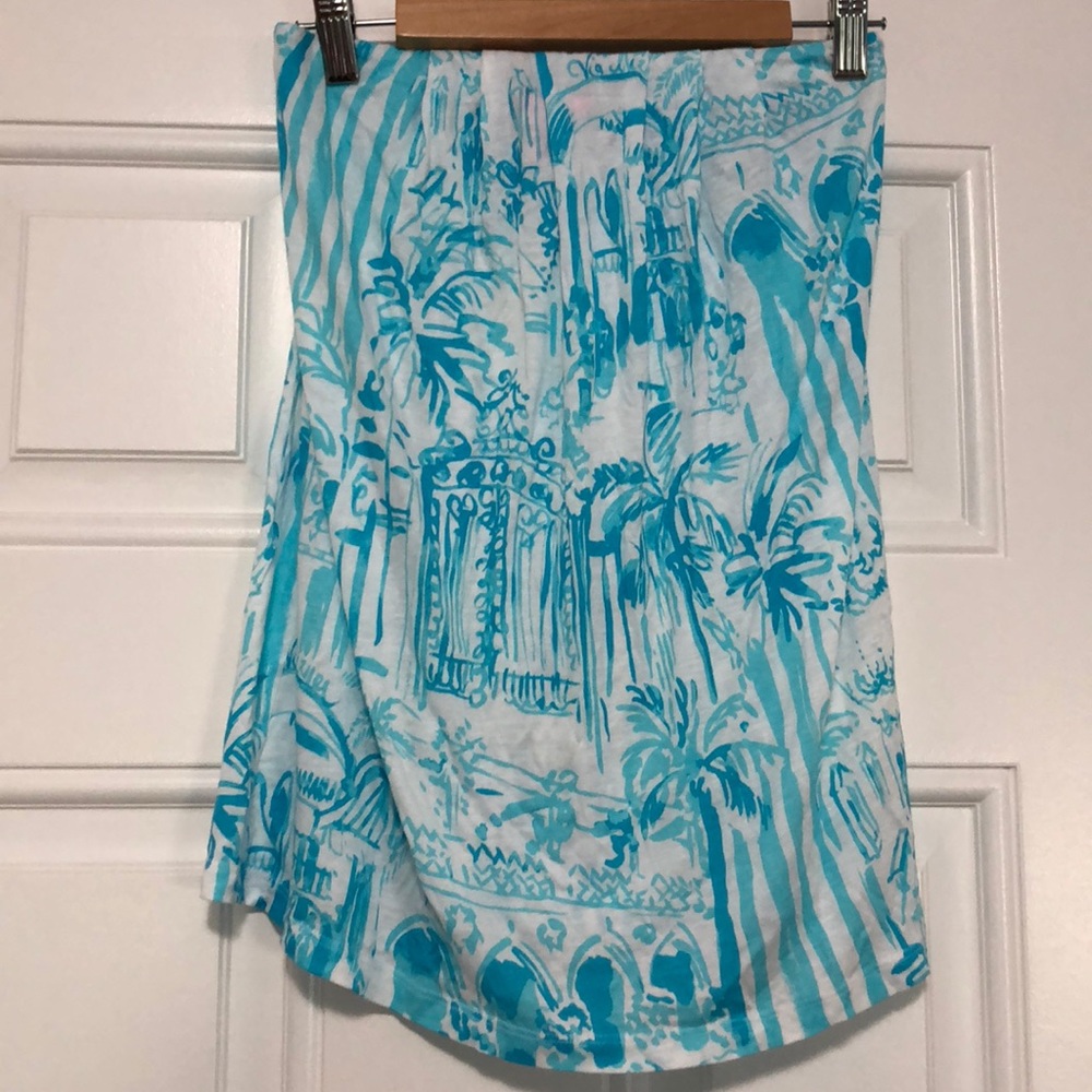 Lilly pulitzer strapless rayon top